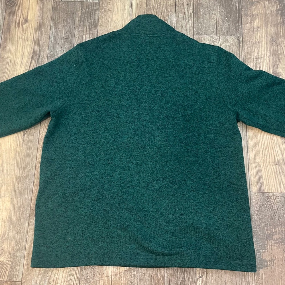 Eddie Bauer Men's Green Quarter Zip Fleece Pullover Sweater‎ XL - Picture 8 of 8